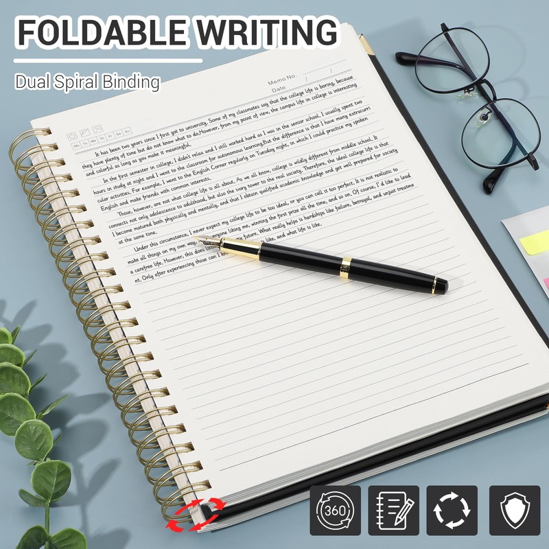 Yarotm Notebook A4 Lined – Spiral Notebook A4 21.6 x
