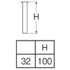 SANEI PH70-64-32 Drainage Parts Single Brim Straight Pipe for Metal