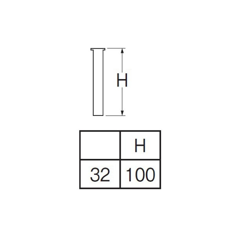 SANEI PH70-64-32 Drainage Parts Single Brim Straight Pipe for Metal