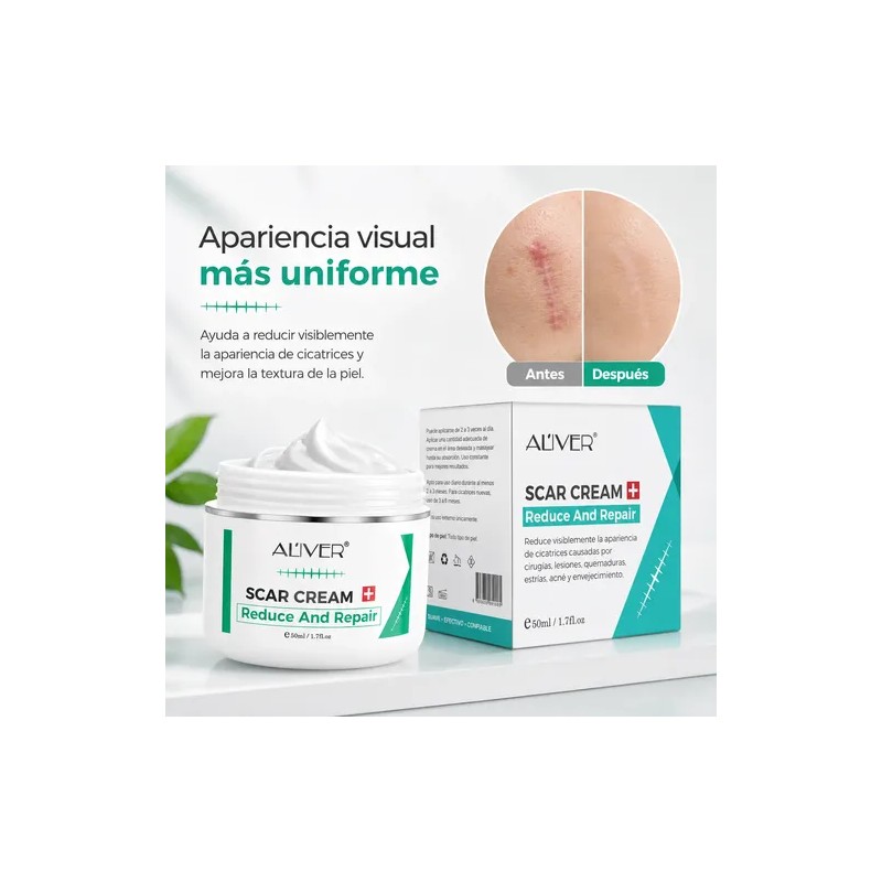 Crema Para Cicatrices Estrías Marcas Visibles Cuidado Piel