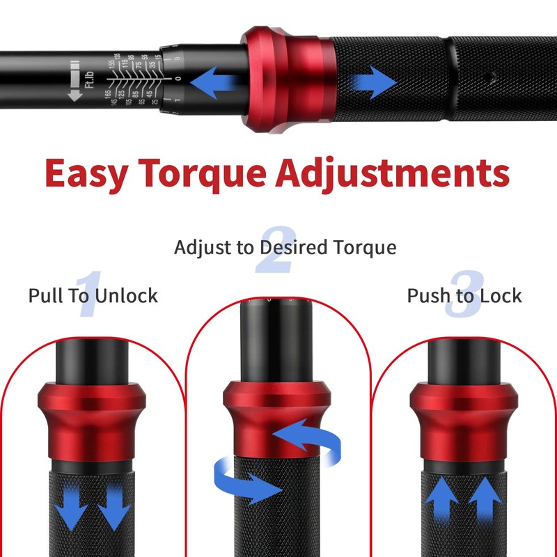 AEROFORCE 1/4 & 3/8 & 1/2-inch Drive Click Torque Wrench,