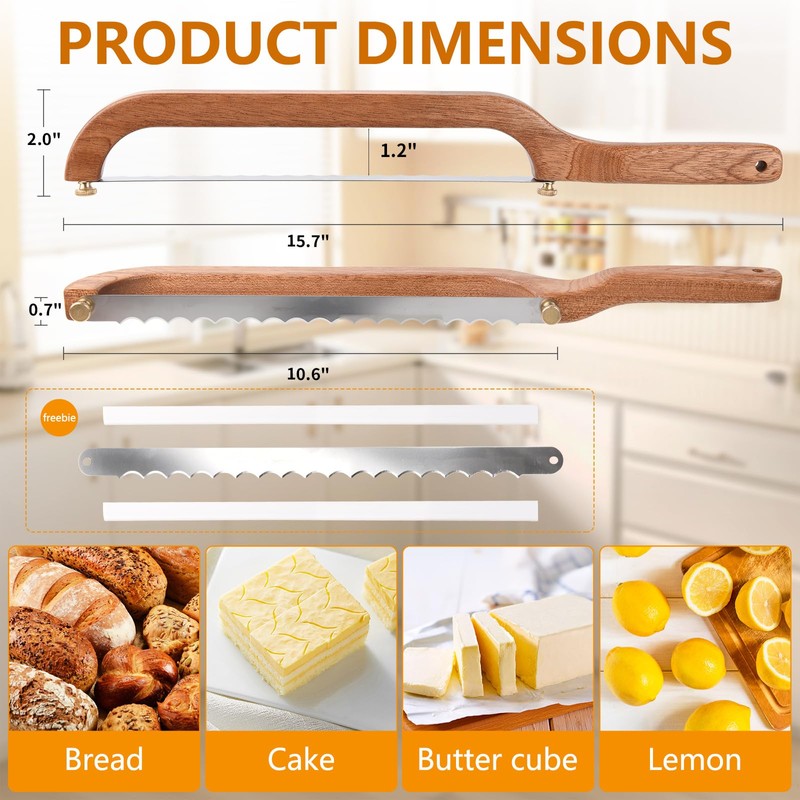 YAPULLYA Bread Knife for Homemade Bread Sourdough, Sourdough Knife Slicer