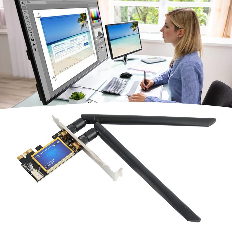 Vikye Dual Band 1200Mbps PCIE WiFi Card with Bluetooth 4.0,