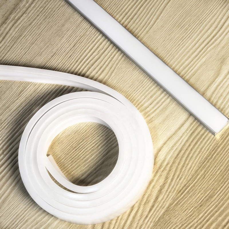 THMOOTHER LED Strip Pre-Drilled U Channel Diffuser 6-Pack 3.28FT,Surface Mounted
