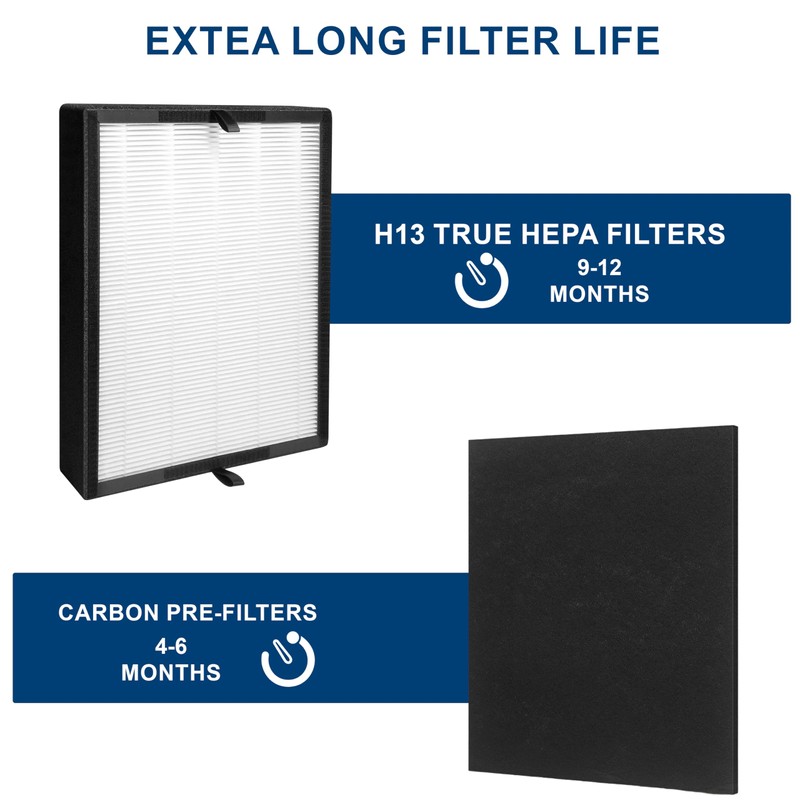 2 Pack True HEPA 45i Replacement Filter, Compatible with Alen