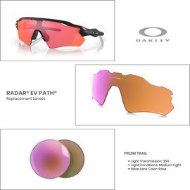 Oakley Original Radar EV Path OO9208 PRIZM Trail Replacement Lenses For Men For Women + BUNDLE with Designer iWear Care Kit