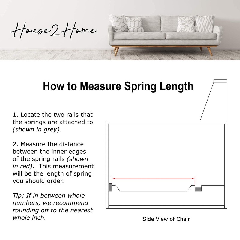 House2Home 15" Couch Spring Repair Kit to Fix Sofa -