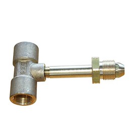 POL Male to 2 x POL Female Extended Brass Pigtail T Adaptor