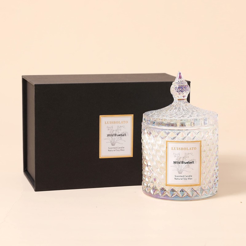 Candles Gifts for Women, Wild Bluebell Scented Candle, Jar Candles
