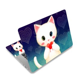 HKAENE - Calcomanía de vinilo universal para portátil de 12 .1 13 13.3 14 15 15.4 15.6 pulgadas (lindo gato)