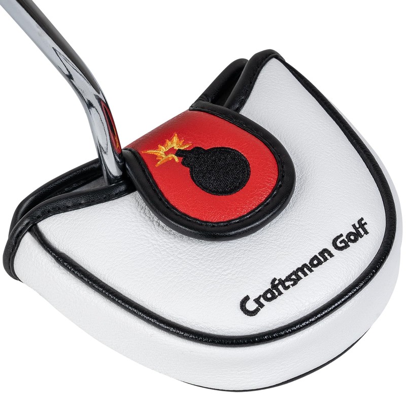 Craftsman Golf Black Bomb Away White Heel Shaft Mallet Putter