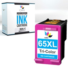 CMYi 65XL Color Replacement Ink Cartridge for HP DeskJet 3730, 3732, 3733, 3735, 3750, 3752, 3755, 3758, 3760, 3762, 3764, 3772, Envy 5010, 5012, 5014, 5020, 5030, 5032, 5034, 5052, 5055, 5058, 5070