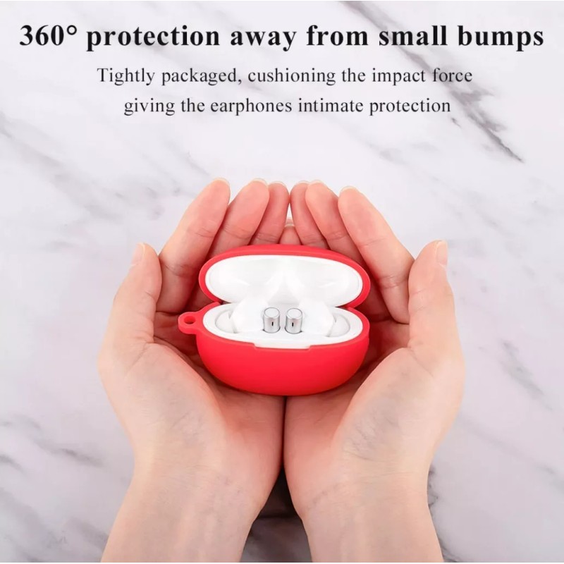 Estuchelandia Funda De Silicona Suave Y Gancho Para Realme Buds