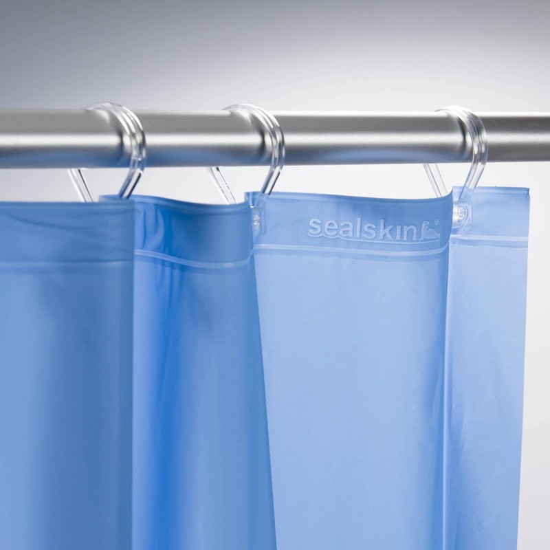 Sealskin Granada Shower Curtain, PEVA, Blue, 120 x 200 cm