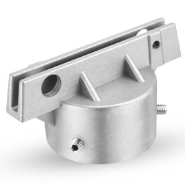 Hicarer 1 Pcs Street Name Sign Bracket for 2 3/8" Pole 5.5" Wide (3/16" Slot) Heavy Duty Street Name Sign Holder Round Aluminum Pole Bracket