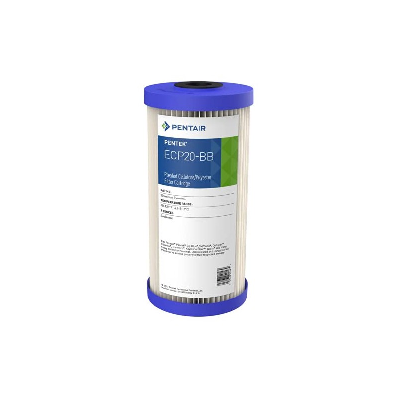 Pentair Pentek ECP20-BB Big Blue Sediment Water Filter, 10-Inch, Whole