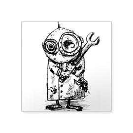 CafePress Gribble The Best Little Scientist Sticker Square Bumper Sticker Car Decal