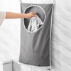 2-Pack Durable Hanging Laundry Hamper Bag Behind Door Space Saving