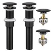 KES Black Pop Up Drain Stopper for Bathroom Sink, Sink