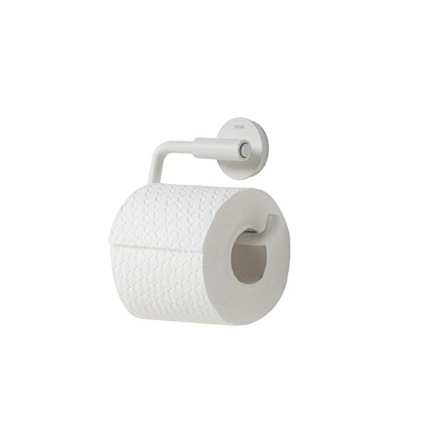 Tiger Urban Toilet Roll Holder, Stainless Steel, White, 13.6 x 9.8 x 3.9 cm