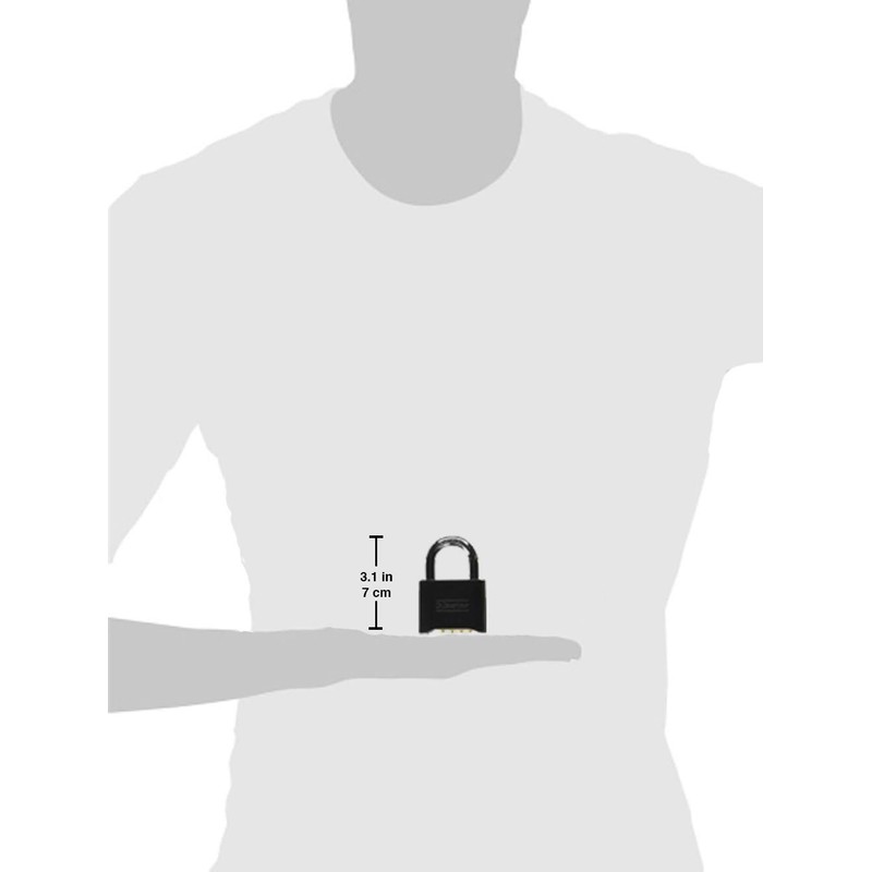 Master Lock Black Combination Padlock, Set Your Own Combo Lock,