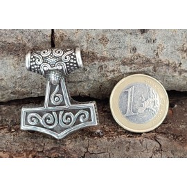 Kiss of Leather Thor's Hammer Pendant 925 Sterling Silver No. 149, Sterling Silver, No Gemstone