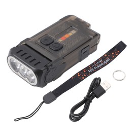Small Powerful EDC Flashlight Bright 1200LM USB C Rechargeable IP67 Waterproof 10 Modes Magnet Tail Mini LED Flash Light