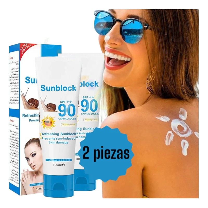 Bloqueador Solar Protector Baba Caracol Spf Pzas