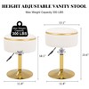 MRITWAII Adjustable Vanity Stool with Storage, 360° Swivel Makeup Stool
