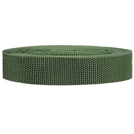 Strapworks Heavyweight Polypropylene Webbing - Heavy Duty Poly Strapping for Outdoor DIY Gear Repair, 1.5 Inch x 10 Yards, Olive Drab
