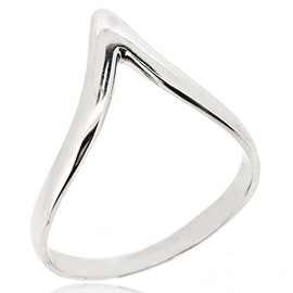 Sovats Chevron Thumb Ring For Women 925 Sterling Silver Rhodium Plated - Simple, Stylish &Trendy Nickel Free Ring, Size 56
