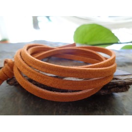 Casual Indian orange yellow tribal anklet knotted ✿ velour anklet in marigold