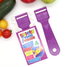 Safety Food Peeler, Kids Peeler, Children's Kitchen Utensils, Bladeless Peeler - Purple