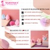 Majestique Heart Shape Blender Beauty Makeup Sponge Set, Foundation Blending