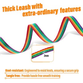 Loutep Dog Training Leash 15ft 20ft 30ft 50ft 100 feet - Extra Long Leash for Dogs with Padded Handle for Small Medium & Large Puppy Breed, Outdoor obedience, Agility Nylon Recall line Lead