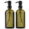 MAISONOVO Soap Dispenser 2-Piece Set | 16.9oz Green Bottles with