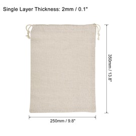 PATIKIL 14"x10" Coin Money Sacks Bag, 6Pcs Bank Deposit Change Transit Cash Bags with Drawstring Currency Gift Sacks Style 1, Beige