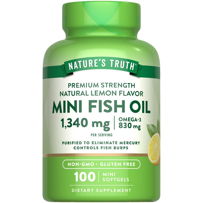 Natures Truth Mini Fish Oil Omega 3 Lemon Flavor 100