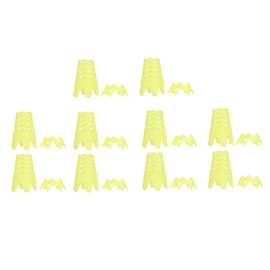 20 Pcs Plastic Golf Ball Holder Resistanceless Golf Simulator Tees Golf Mat Tees Golf Equipment Yellow