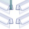 2 Pcs Shower Door Bottom Seal - Clear PVC Water