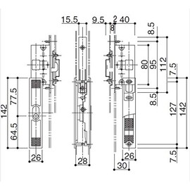 Door Internal and External Lock(HH3K6310D) [YB] Bronze
