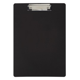 MAUL Clipboard A4 | PP Clipboard Folder in A4 Format for Documents | Durable Conference Folder | Retractable Hanging Eyelet | Folder with Clip for Loose Paper | Black