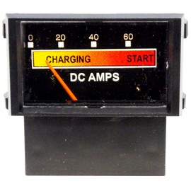 60 Amp Meter with Start for Century/Solar/Schumacher Battery Chargers, Snap-in Mount, Inductive Pick-Up (PR18N-60B)