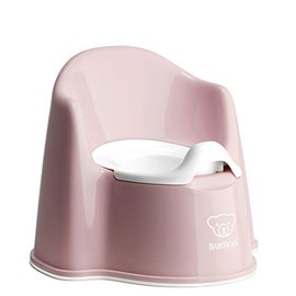 BabyBjörn Potty Chair, Powder Pink/White, Potty Training Toilet, Easy-to-Clean, Removable Inner Potty, Non-Slip