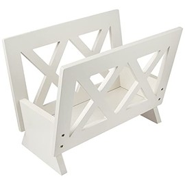 Frenchi Home Furnishing Contemporary Magazine Rack, white