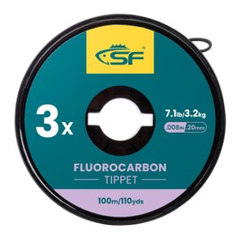 SF Clear Fluorocarbon Tippet Line with Holder Fly Fishing Tippets Leaders Trout Line 100M # 3X