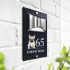 Custom Signs Solar Illuminated Modern Anthracite House Number Sign 24cm