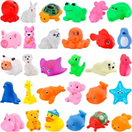 Pack of 30 Baby Bath Toys, Water Toys, Bathtub Pool Toy, Water Animals, Bath Toy for Preschool Children, Floating Sea Farm Decoration and Gift