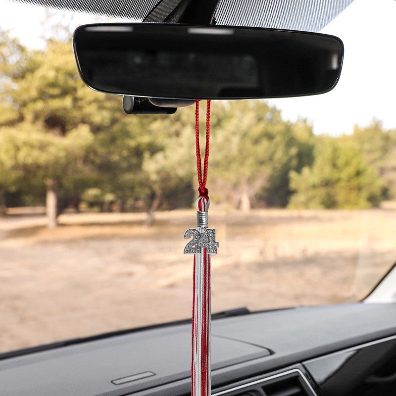 Endea Graduation Mixed Double Color Tassel with Silver Bling Charm