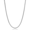 Fiusem Silver Tone Chain for Men, 2.5mm Stainless Steel Necklace